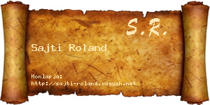 Sajti Roland névjegykártya