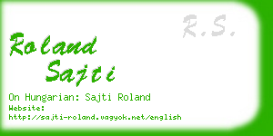 roland sajti business card